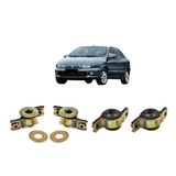 Kit 4 Bucha Coxim Bandeja Dianteira Fiat Brava 1999 2000 01