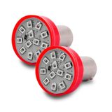 Lâmpada Led Vermelho 2 Pólos Smd Freio E Lanterna Par
