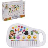 Teclado Piano Musical Infantil Baby Fazendinha Com Luz