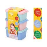 Kit 3 Potes Herméticos 250ml Linha Kids - Dup