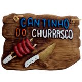 Placa De Churrasco Decorativa Cantinho Do Churrasco Linguiça