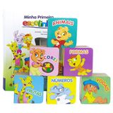 Livro Com 6 Livros Cartonados Minha Primeira Escolinha