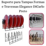 Suporte Para Tampas Formas Travessas Elegance Dicarlo Preto