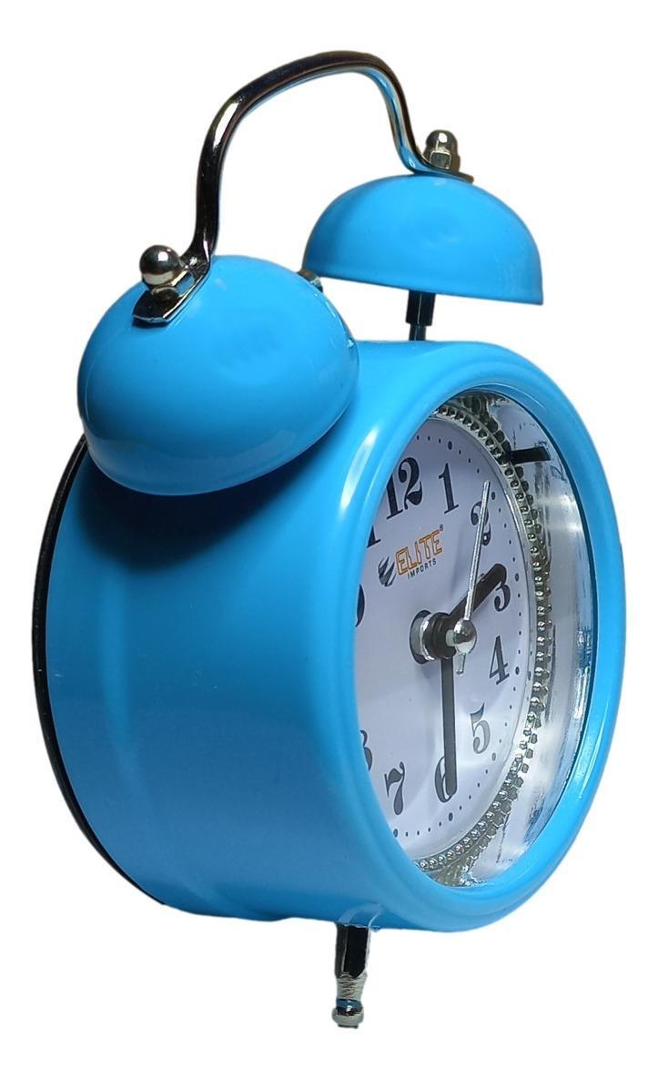 Relógio Despertador Analógico Azul Retrô Vintage Carrefour