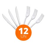 Jogo Facas E Garfos Búzios 12 Pç Em Aço Inox Ibag Tramontina