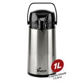 Garrafa Térmica Inox Bomba De Pressão 1l Com Alça