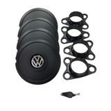 Calotas Miollo Vw Fox Aro 15 2004/2019 Tradicional Preto