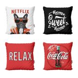 Almofadas Decorativas Netflix Home Sweet Home 40x40 Sala