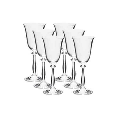 Jogo Com 6 Taças De Cristal Bohemia 185ml Para Vinho Branco