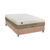 Cama Box Casal Colchao Molas Masterpocket Ensacadas Luckspuma Comfortable Dream Base Crc Suede Clean 138x188