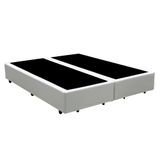 Base Box King Bipartido Santo Box Sintético Branco 40x192x203