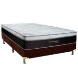 Colchão Luckspuma Molas Ensacadas Satisfaction+Cama Box Casal 138