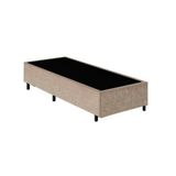 Base Box Solteiro Santo Box Suede Bege 40x88x188