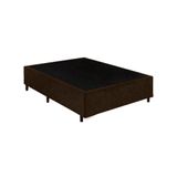 Base Box Casal Santo Box Suede Marrom 40x138x188