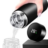 Garrafa Térmica Em Aço Inox Com Termômetro Digital 500ml Led
