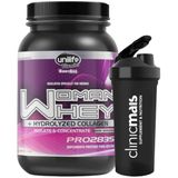 Whey Protein Woman Mulher 900g Isolado  Com Colágeno Sabor Morango + Coqueteleira