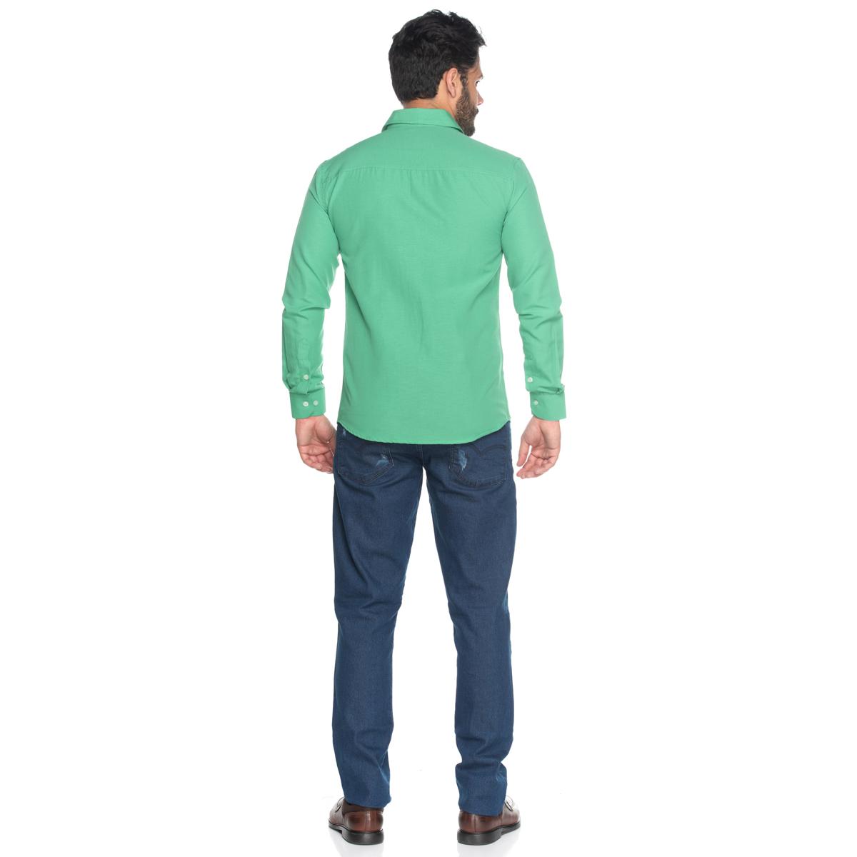 camisa masculina verde claro