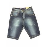 Bermuda Jeans Masculina Tradicional Tam 36 Azul