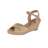 Sandalia Feminina Anabela Bege Valentina 501206