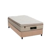 Cama Box Solteiro Colchao Molas Masterpocket Ensacadas Luckspuma Cloud One Side Base Crc Suede Clean 88x188