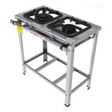 Fogão Industrial Inox Gastromaq 2 Bocas Linha Mista FGI302LM