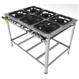 Fogão Industrial Inox Gastromaq 6 Bocas Encosto Mista FGI306EM