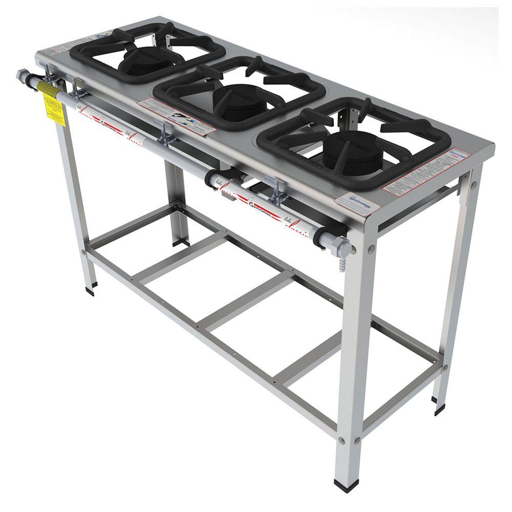 Fogão 3 Bocas Gastromaq Inox – Fgi303ls