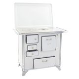 Fogão a Lenha Tradicional 02 Venâncio Gabinete com Tampa Branco 2gdtbr