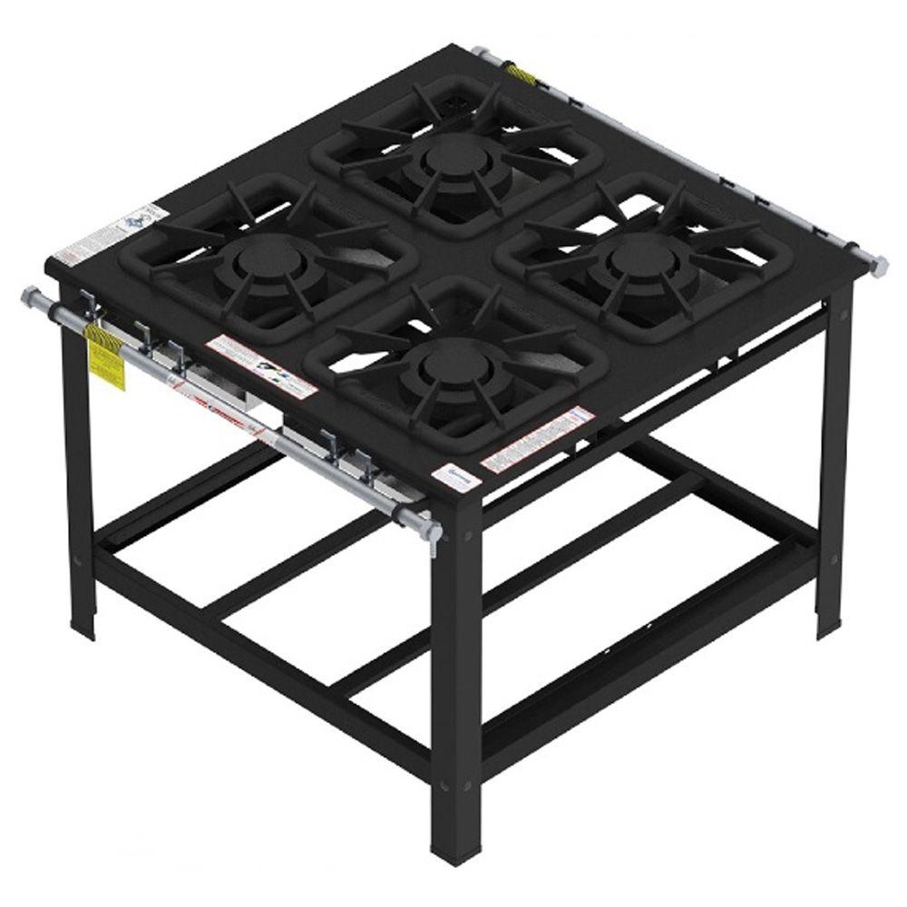 Fogão 4 Bocas Gastromaq Preto – Fg404cd