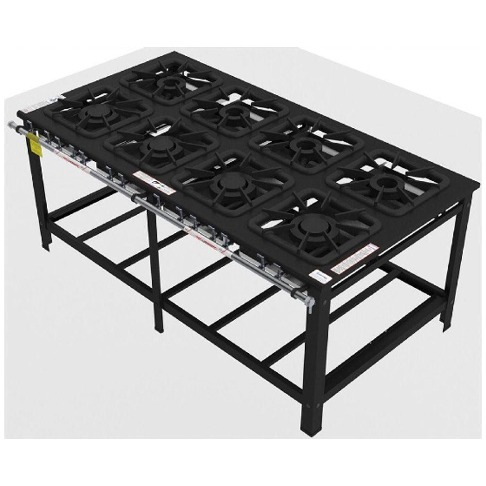 Fogão 8 Bocas Gastromaq Inox - Fg408em Fogão 8 Bocas Gastromaq Inox - Fg408em