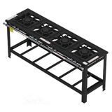 Fogão Industrial Gastromaq 4 Bocas Linha Dupla FG404LD