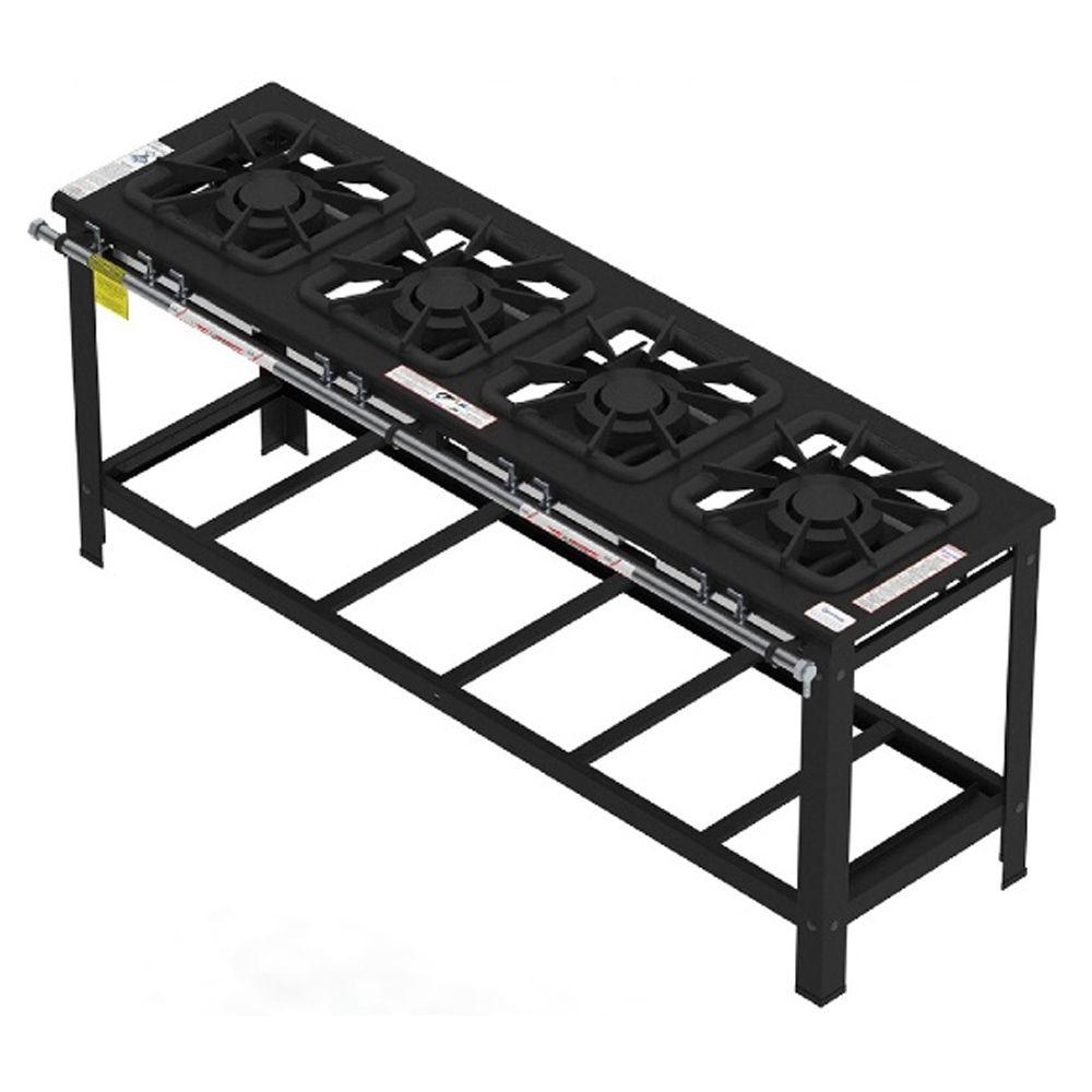 Fogão 4 Bocas Gastromaq Industrial Preto – Fg404ld