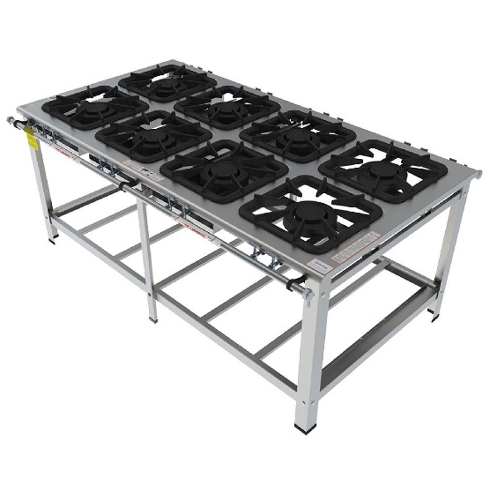 Fogão 8 Bocas Gastromaq Inox - Fgi408cd Fogão 8 Bocas Gastromaq Inox - Fgi408cd