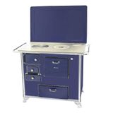 Fogão a Lenha Tradicional 02 Venâncio Gabinete com Tampa Azul 2gdtaz