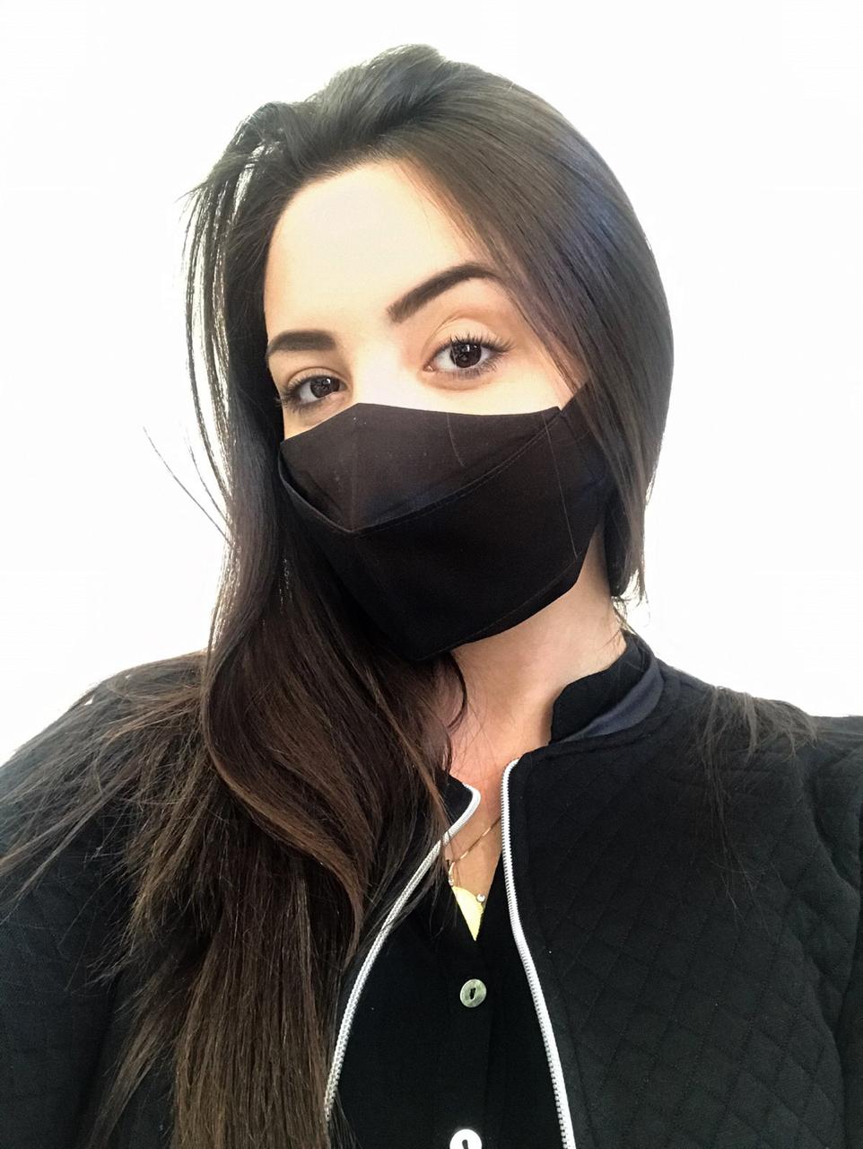 Mascara 3d Canoa Tecido Santista Com Íons De Prata-antiviral