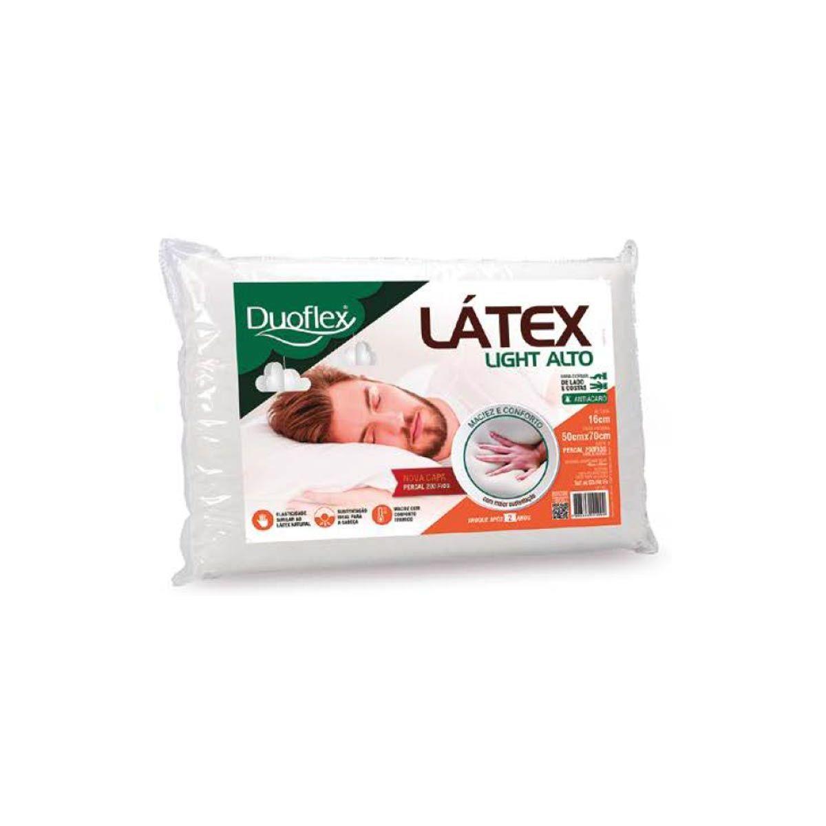 Travesseiro T Latex Light Lp1101 C Capa Dry Fresh P Fronha 50x70 Duoflex