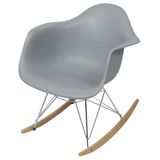 Cadeira Eames Com Braco Base Balanco Cinza Fosco - 43637