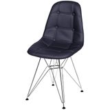 Cadeira Eames Botone Preta Base Cromada - 39065