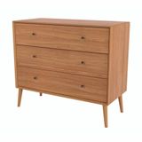 Comoda Wood Prime Tw50 Com 3 Gavetas Cor Freijo 110 Cm - 69423