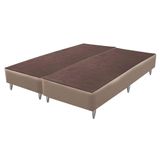 Base Sommier De Cama Box Alta Linho Bege Queen 158cm - 70603