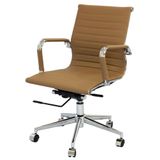 Cadeira Eames Baixa Caramelo Base Cromada - 25387