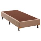 Base De Cama Box Camurca Bege Solteiro 88 Cm (larg) Alto - 42886