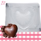 10 Forma Coração Chocolate Páscoa Acetato Com Silicone 1kg