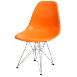 Cadeira Eames Polipropileno Laranja Base Cromada - 14906