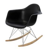 Cadeira Eames Com Braco Base Balanco Preto Fosco - 24503