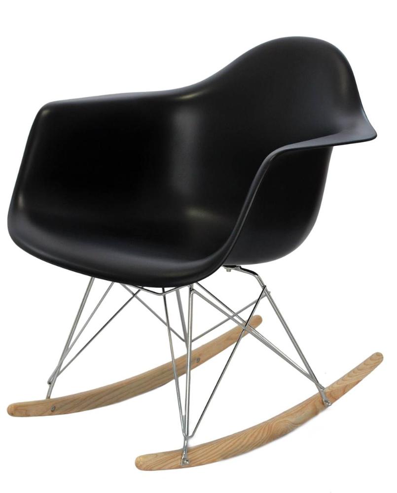 Cadeira Eames Com Braco Base Balanco Preto Fosco - 24503