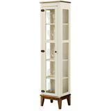 Cristaleira Remy 1 Porta Cor Off White Com Base Amêndoa 180 Cm - 62966