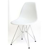 Cadeira Eames Polipropileno Branco Base Cromada - 9521