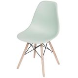 Cadeira Eames Polipropileno Verde Claro Fosco Base Madeira - 49330