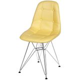 Cadeira Eames Botone Amarela Base Cromada - 39068